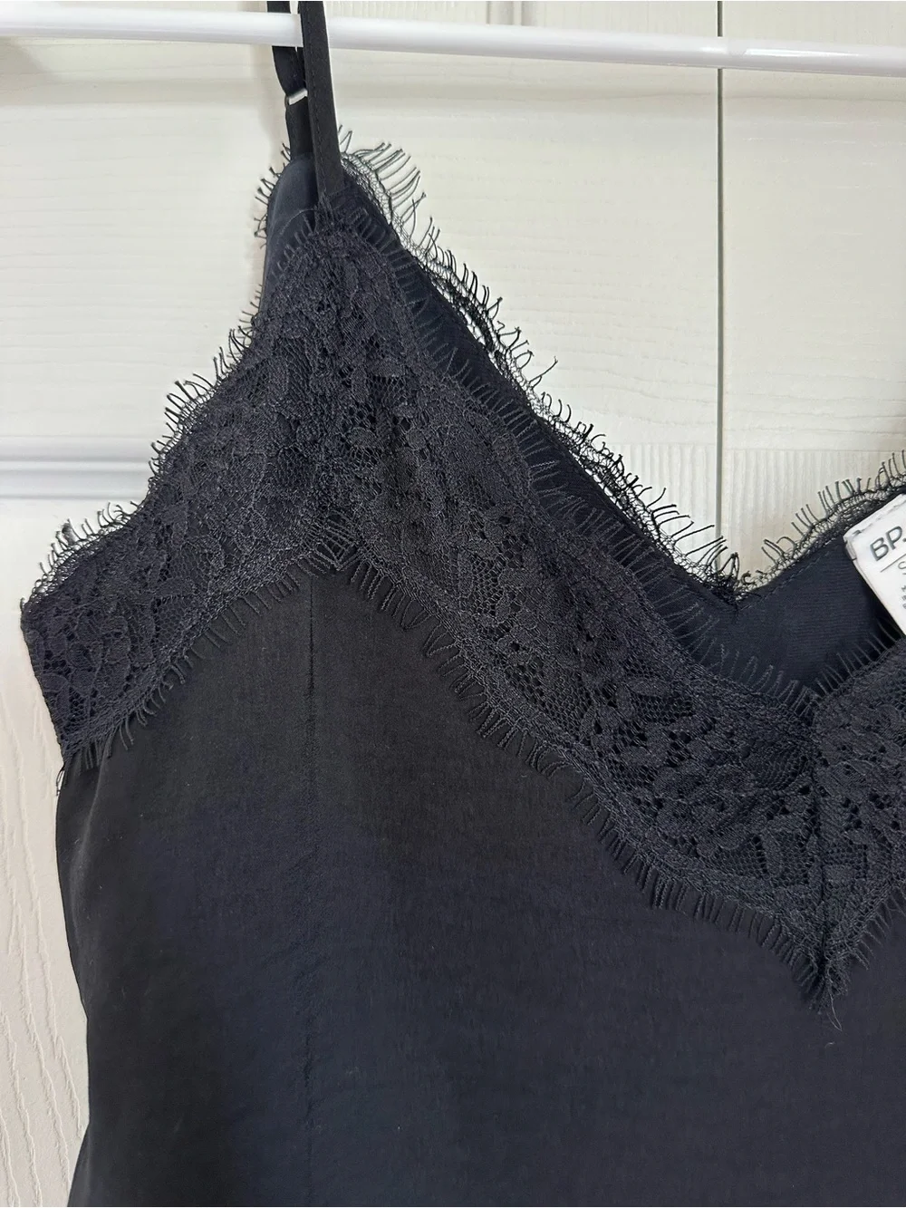 BP Black Lace Trim Cami Top Size S